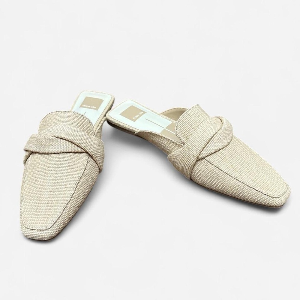 Dolce Vita Natural Woven Slip-On Mules - Size 8.5 - Picture 2 of 4